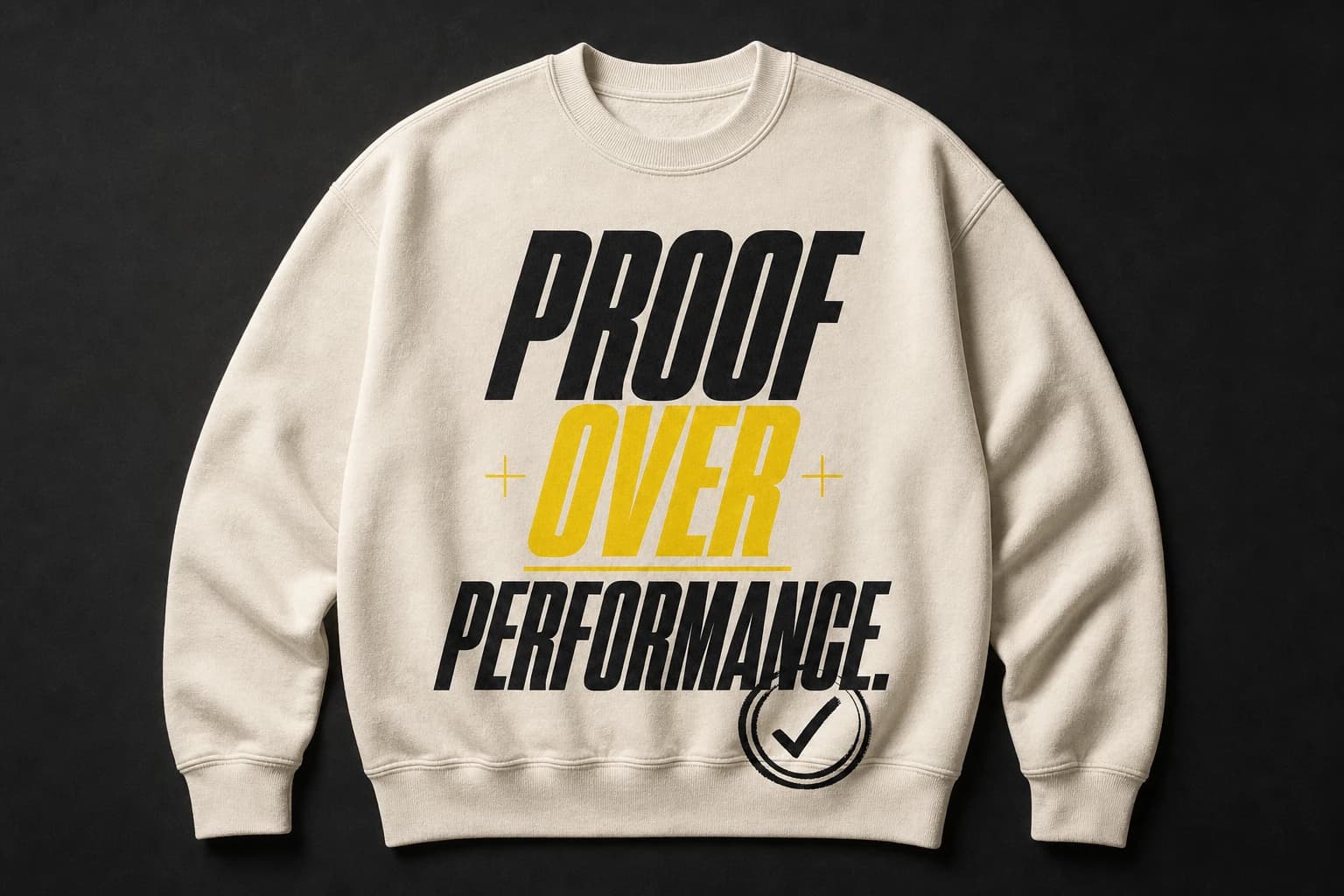 Crewneck / bone — design concept